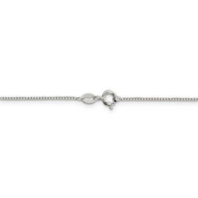 22 Inch 1mm Round Box Chain Sterling Silver QHX019-22, MPN: QHX019-22, 886774120096