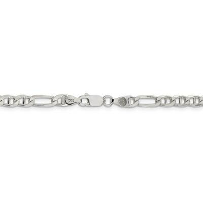 26 Inch 4.5mm Figaro Anchor Chain Sterling Silver QAF120-26, MPN: QAF120-26, 886774021492
