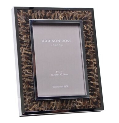 Addison Ross Pheasant Feather &amp; Silver Picture Frame 5 x 7 Inch Silver-plated FR8506, MPN: FR8506, …