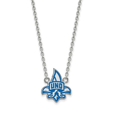 University of New Orleans Large Enamel Pendant with Necklace Sterling Silver SS010UNO-18, MPN: SS01…