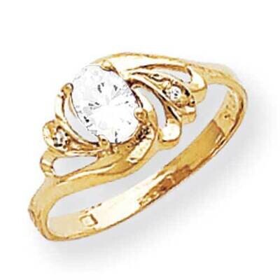 6x4mm Oval Cubic ZirconiDiamond Ring 14k Gold X9716CZ_AA, MPN: X9716CZ_AA, 883957634524
