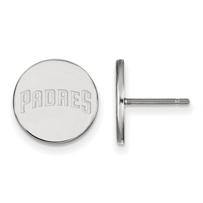 MLB San Diego Padres Small Disc Earrings Sterling Silver Rhodium-plated SS026PAD, MPN: SS026PAD, 88…