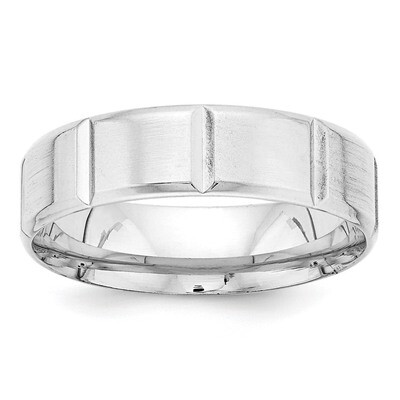 Heavy Comfort Fit Fancy Band 14k White Gold WB113, MPN: WB113, 886774495262