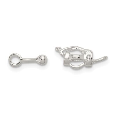 Fancy Ball Clasp Sterling Silver Polished SS5006, MPN: SS5006,