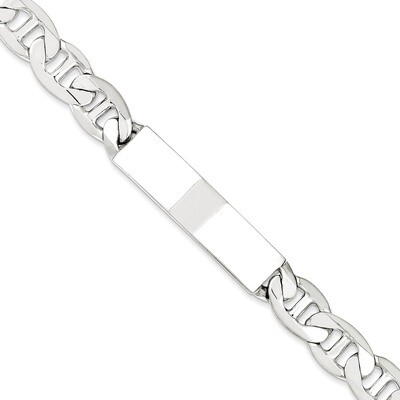 7.5 Inch Engravable Anchor Link ID Bracelet Sterling Silver Polished QID143-7.5, MPN: QID143-7.5, 8…