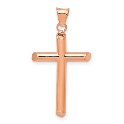 Polished Tube Cross Pendant 14k Rose Gold K6178R, MPN: K6178R,