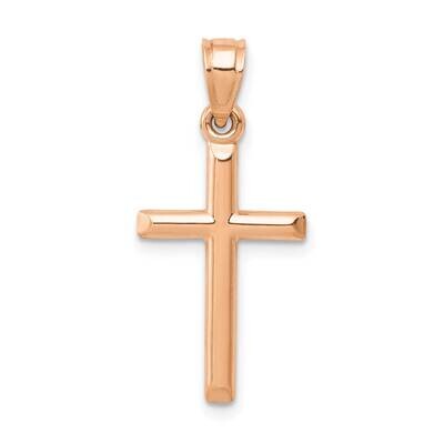 Hollow Cross Pendant 14k Rose Gold Polished C3623R, MPN: C3623R, 883957345437