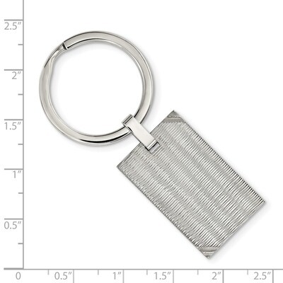 Textured Key Ring Stainless Steel Polished SRK157, MPN: SRK157, 191101850523