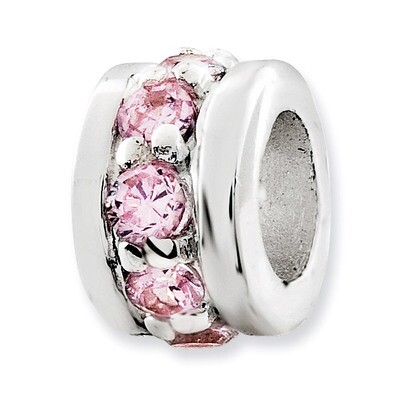 Pink Diamond Spacer Enhancer Sterling Silver QN170, MPN: QN170, 191101279300