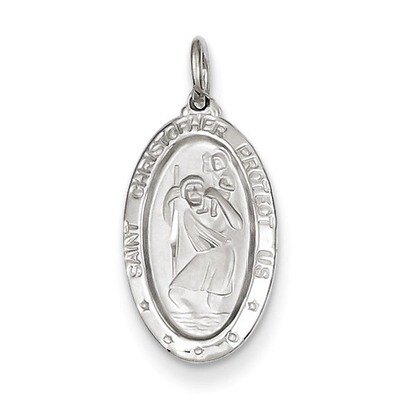 Saint Christopher Medal Sterling Silver QC3552, MPN: QC3552, 886774108339