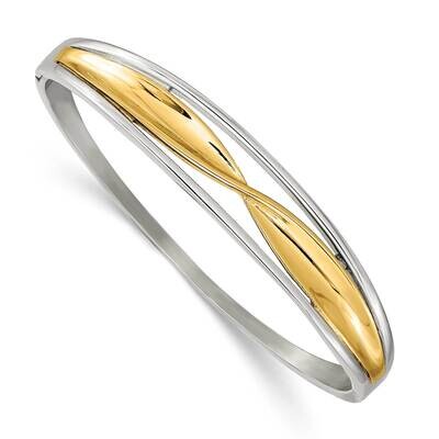 Yellow Ip-Plated Hinged Bangle Stainless Steel Polished SRB2911, MPN: SRB2911, 191101865817