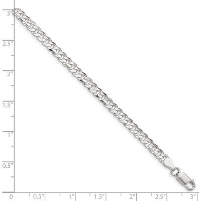 8 Inch 4.5mm Concave Beveled Curb Chain Sterling Silver QCBC120-8, MPN: QCBC120-8, 886774082219