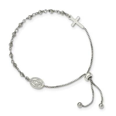 Miraculous Medal Adjustable Bracelet Sterling Silver QG4778, MPN: QG4778, 886774115597