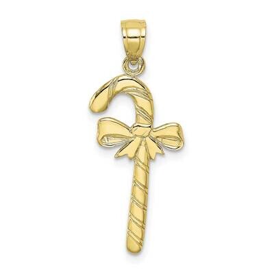 Candy Cane Pendant 10k Gold Solid Polished 10D1124, MPN: 10D1124,
