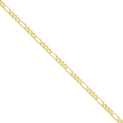 Leslie&#39;s 5.25mm Flat Figaro Chain 24 Inch - 14k Gold HB-1235-24, MPN: 1235-24, 886774542294