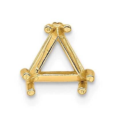 Trillion Or Triangle Double 3 Prong 7.0mm Setting 14k Yellow Gold YG277-7, MPN: YG277-7,