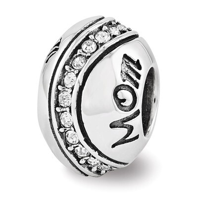 Swarovski Ribbon Mom Bead - Sterling Silver QRS3419, MPN: QRS3419, 886774964195
