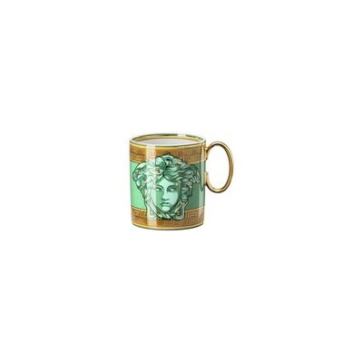 Versace Medusa Amplified Green Coin Mug With Handle, MPN: 19335-403762-15505, 790955189157