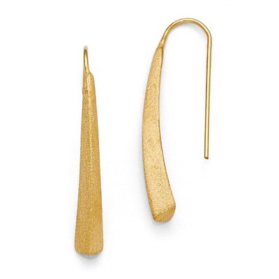 Leslie&#39;s Gold-plated Polished and Brushed Earrings - Sterling Silver HB-QLE411, MPN: QLE411, 191101…