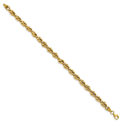 Leslie&#39;s Fancy Link Bracelet 14k Gold Polished HB-LF1427-7.5, MPN: LF1427-7.5, 191101745379
