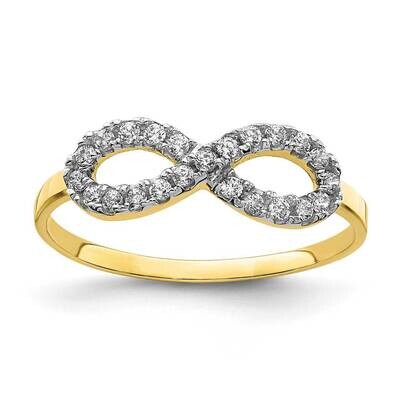 Infinity Ring 10k Gold CZ Diamond 10C1406, MPN: 10C1406, 883957831886
