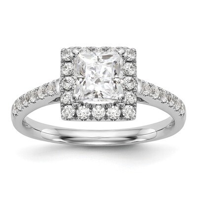 Diamond Princess Semi-Mount Square Halo Engagement Ring 14k White Gold RM2279E-100-WAA, MPN: RM2279…