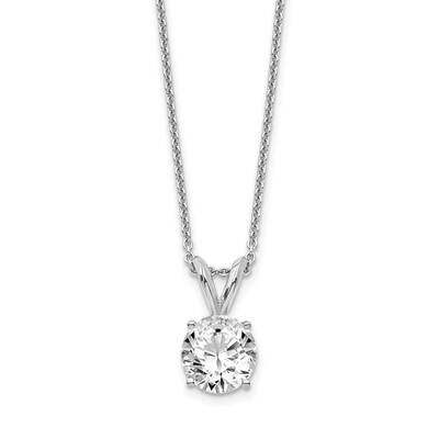 3/4Ct. Round Certified Lab Grown Diamond Si1/Si2, G H I, Solitaire Pe 14k White Gold PM4396-075C-WL…