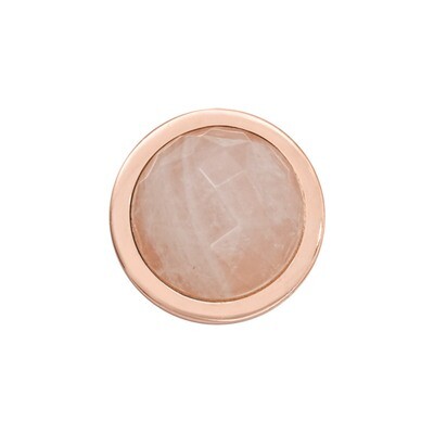 Nikki Lissoni Rose Gold-Plated Faceted Rose Quartz Coin That Fits S Rings RC2028RG, MPN: RC2028RG, …