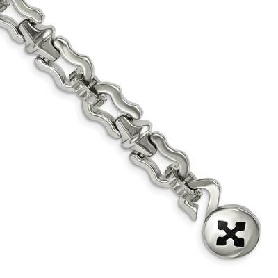 Magnetic Clasp 8.5 Inch Bracelet Stainless Steel Polished SRB512-8.5 by Chisel, MPN: SRB512-8.5, 88…