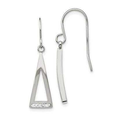 Preciosa Crystal Shepherd Hook Dangle Earrings Stainless Steel Polished SRE1363, MPN: SRE1363, 1911…