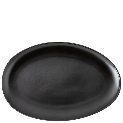 Rosenthal Junto Slate Grey Stoneware Platter Flat Oval 13 x 12 5/8 Inch, MPN: 21540-405251-62733, 7…