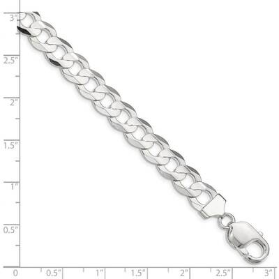 8 Inch 9.75mm Concave Beveled Curb Chain Sterling Silver QCBC250-8, MPN: QCBC250-8, 883957903903