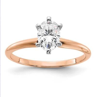 7/8ct. 7x5mm G H I True Light Oval Moissanite Solitaire Ring 14k Rose Gold RGSH15O-12MT, MPN: RGSH1…