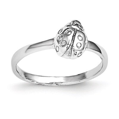 Child&#39;S Polished Ladybug Ring Sterling Silver Rhodium-plated QR5965-3, MPN: QR5965, 191101193484