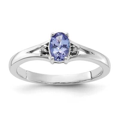 Sterling Silver Tanzanite and Diamond Ring RLS6481/TANZ-SS-6