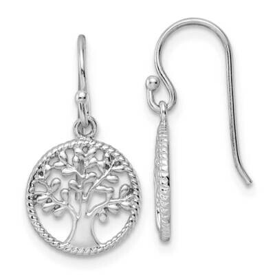 Tree Dangle Earrings Sterling Silver Rhodium-Plated QE15659, MPN: QE15659, 196904154632