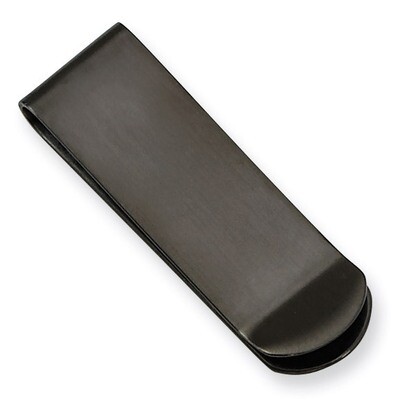 Brushed Black IP-plated Money Clip - Stainless Steel SRM114 by Chisel, MPN: SRM114, 883957747828