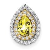 Created Yellow Sapphire Pendant 14k Two-tone Gold Lab Grown Diamond PM7502-CYS-052-WYLG, MPN: PM750…