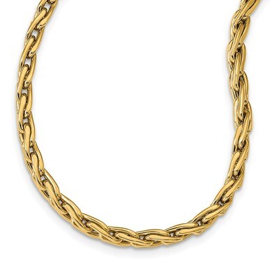 Leslie&#39;s Fancy Link Necklace 14k Polished Gold HB-LF1195-17, MPN: LF1195-17, 886774127804