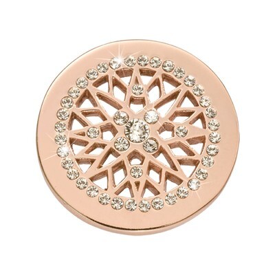 Nikki Lissoni Sparkling Dandelion Rose Gold-Plated 23mm Coin C1564RGS, MPN: C1564RGS, 8718819234753