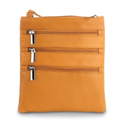 Tan Leather Multi Pocket Crossbody Bag GM20624, MPN: GM20624,