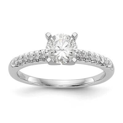Diamond Si1/Si2, G H I, Peg Semi-Mount Engagement Ring 14k White Gold Lab Grown RM2787E-012-7WLG, M…