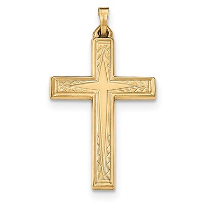 Brushed and Polished Latin Cross Pendant 14k Gold XR1434, MPN: XR1434, 191101457968