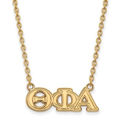 Theta Phi Alpha Medium Pendant with 18 Inch Chain Gold-plated Silver GP007TPA-18, MPN: GP007TPA-18,…