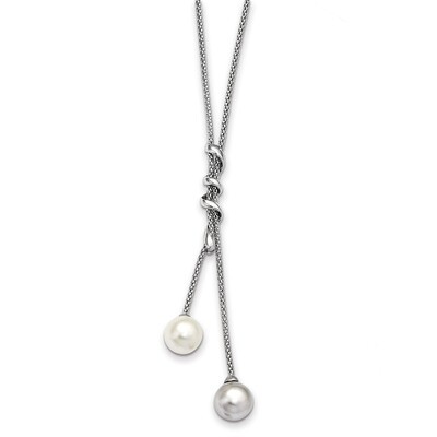 10-11Mm White and Grey Shell Pearl Necklace Sterling Silver Majestick QMJN108WG-18.5, MPN: QMJN108W…