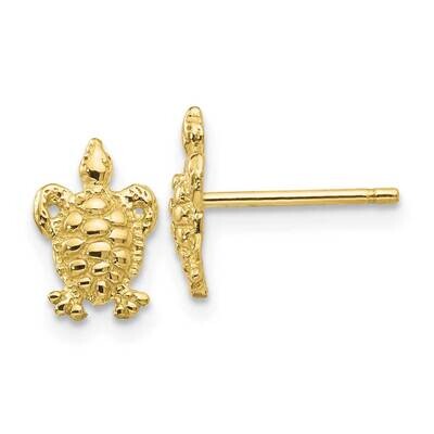 Mini Turtle Post Earrings 10k Gold 10K4438, MPN: 10K4438, 191101566608