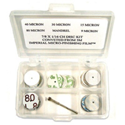 50-Piece 3M Imperial Micro Finish Film Disc Kit With Mandrel JT282, MPN: JT282,