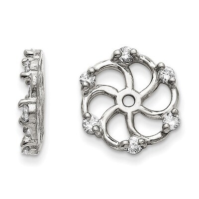 Earring Jacket 14k White Gold A Quality Diamond XJ6WA, MPN: XJ6WA, 883957341095