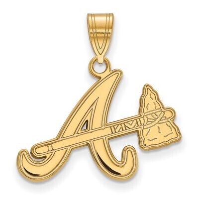 Atlanta Braves Medium Pendant Gold-plated Silver GP022BRA, MPN: GP022BRA, 886774926629
