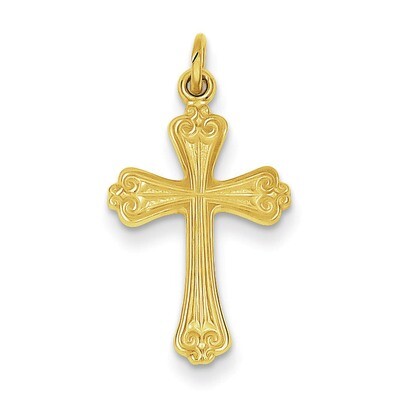 24k Gold-plated Cross Charm Sterling Silver QC5449, MPN: QC5449, 883957501130